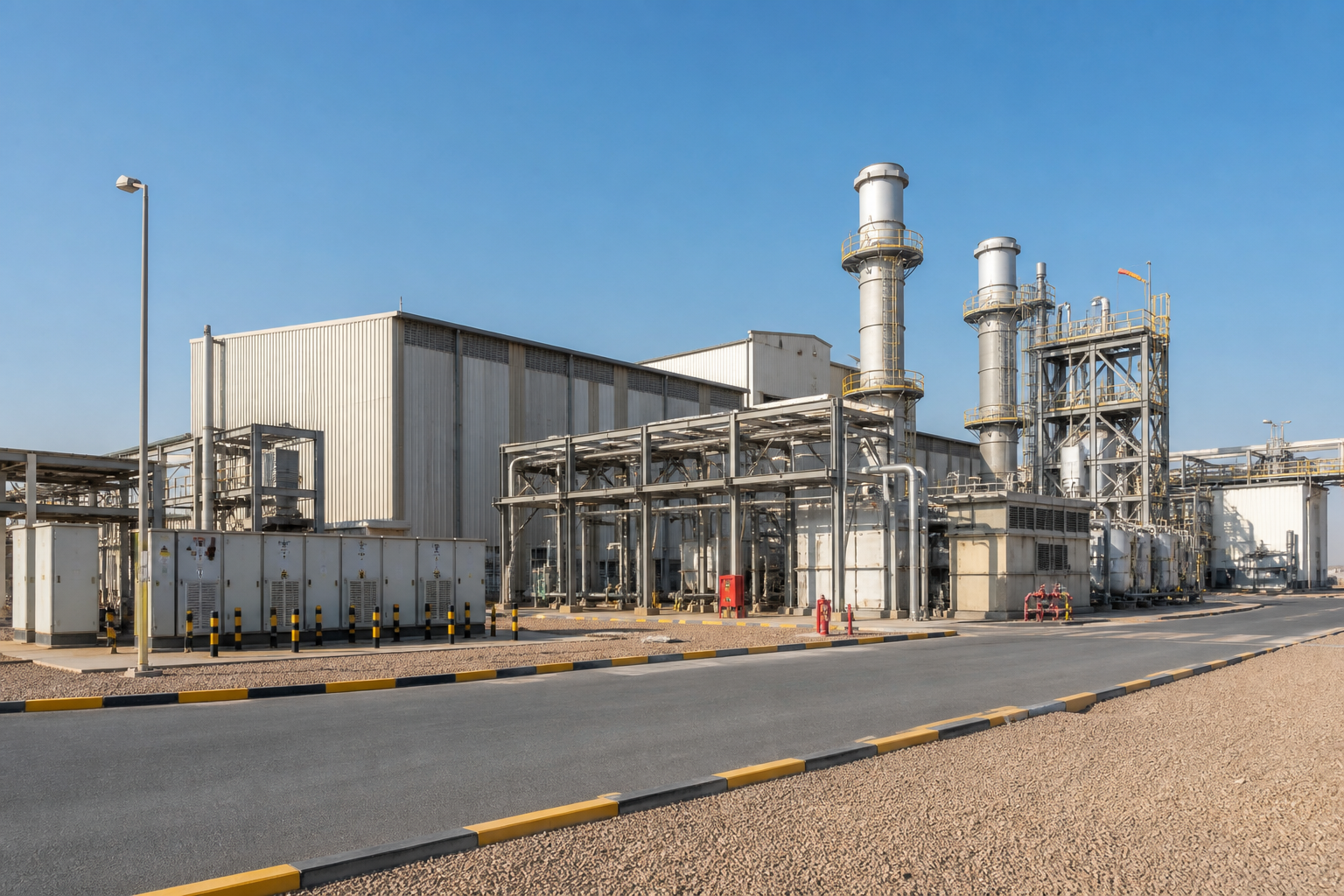 Industrial facility exterior for power quality services in Oman